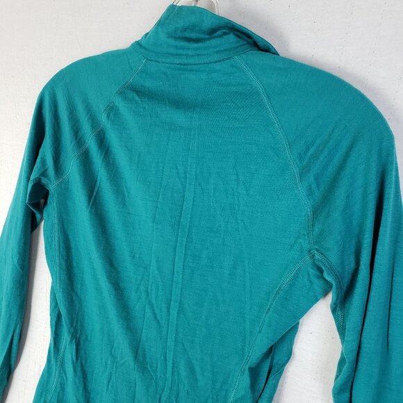 Icebreaker Bodyfit 200 Base Layer 1/4 Zip New Zealand Merino Wool Teal size S - Picture 6 of 11